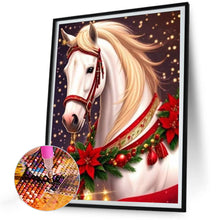 Load image into Gallery viewer, Christmas White Horse 30*40CM(Canvas) Full Round Drill Diamond Painting
