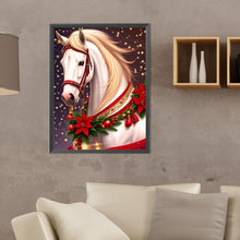 Load image into Gallery viewer, Christmas White Horse 30*40CM(Canvas) Full Round Drill Diamond Painting
