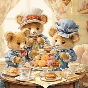 Warm Animal Family 30*30CM(Canvas) Full Round Drill Diamond Painting
