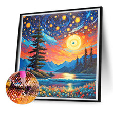 Load image into Gallery viewer, Sunset Lakeside 30*30CM(Canvas) Full Round Drill Diamond Painting
