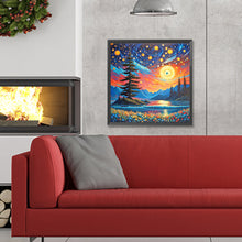 Load image into Gallery viewer, Sunset Lakeside 30*30CM(Canvas) Full Round Drill Diamond Painting
