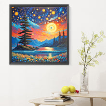 Load image into Gallery viewer, Sunset Lakeside 30*30CM(Canvas) Full Round Drill Diamond Painting
