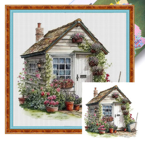 Yishu - Country Cottage - 60*60CM 11CT 3 Stamped Cross Stitch