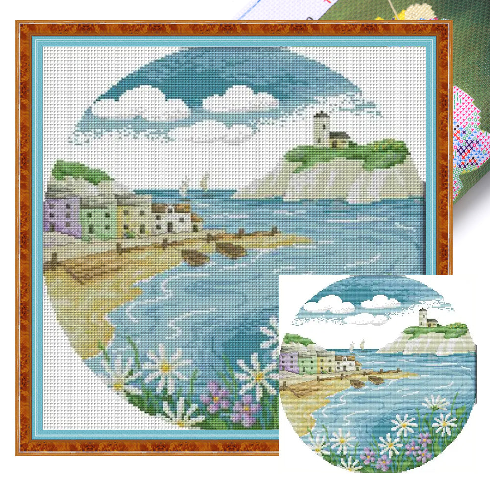 Joy Sunday - Island - 38*38CM 14CT 2 Stamped Cross Stitch