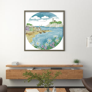 Joy Sunday - Island - 38*38CM 14CT 2 Stamped Cross Stitch