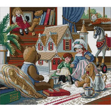 Load image into Gallery viewer, Joy Sunday - Dolls - 44*38CM 14CT 2 Stamped Cross Stitch
