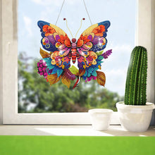 Load image into Gallery viewer, Acrylic Gorgeous Butterfly Single-Sided Diamond Painting Hanging Pendant (4)
