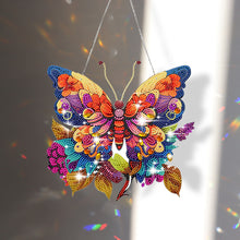 Load image into Gallery viewer, Acrylic Gorgeous Butterfly Single-Sided Diamond Painting Hanging Pendant (4)
