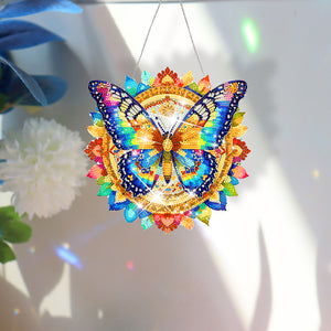Acrylic Gorgeous Butterfly Single-Sided Diamond Painting Hanging Pendant (5)
