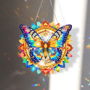 Acrylic Gorgeous Butterfly Single-Sided Diamond Painting Hanging Pendant (5)