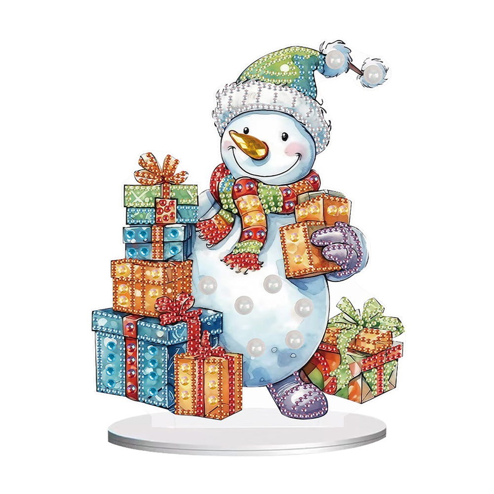 Diamond Painting Desktop Ornaments Kit for Office Desktop Decor(Gift Snowman 5)