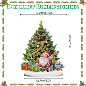 Christmas Diamond Painting Desktop Ornaments Kit for Home Office Desktop Decor (Santa)