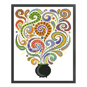 Joy Sunday - Halloween In A Bottle - 35*43CM 14CT 2 Stamped Cross Stitch