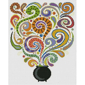 Joy Sunday - Halloween In A Bottle - 35*43CM 14CT 2 Stamped Cross Stitch