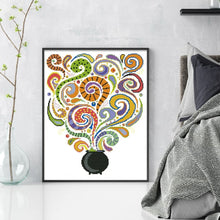 Load image into Gallery viewer, Joy Sunday - Halloween In A Bottle - 35*43CM 14CT 2 Stamped Cross Stitch
