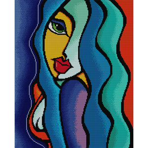 Joy Sunday - Abstract Painting - 40*47CM 14CT 2 Stamped Cross Stitch