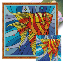 Load image into Gallery viewer, Joy Sunday - Butterflyfish - 40*40CM 14CT 2 Stamped Cross Stitch
