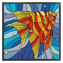 Load image into Gallery viewer, Joy Sunday - Butterflyfish - 40*40CM 14CT 2 Stamped Cross Stitch
