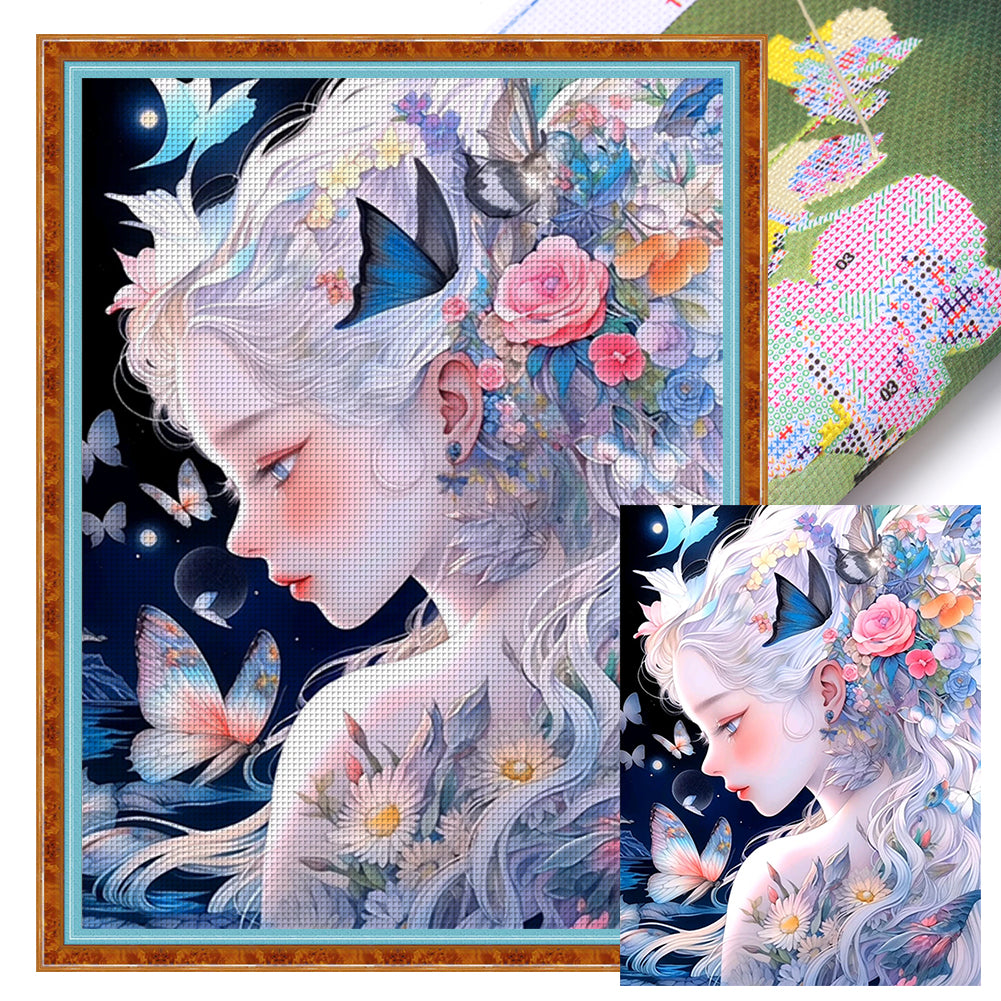 Yishu - Dream Girl - 50*65CM 11CT 3 Stamped Cross Stitch