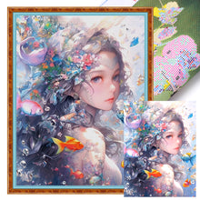 Load image into Gallery viewer, Yishu - Dream Girl - 50*65CM 11CT 3 Stamped Cross Stitch
