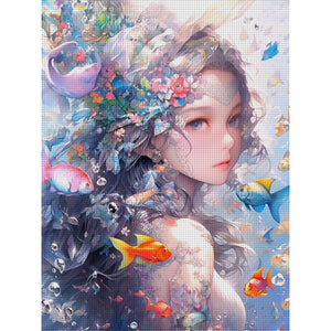Yishu - Dream Girl - 50*65CM 11CT 3 Stamped Cross Stitch