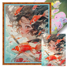 Load image into Gallery viewer, Yishu - Dream Girl - 50*65CM 11CT 3 Stamped Cross Stitch
