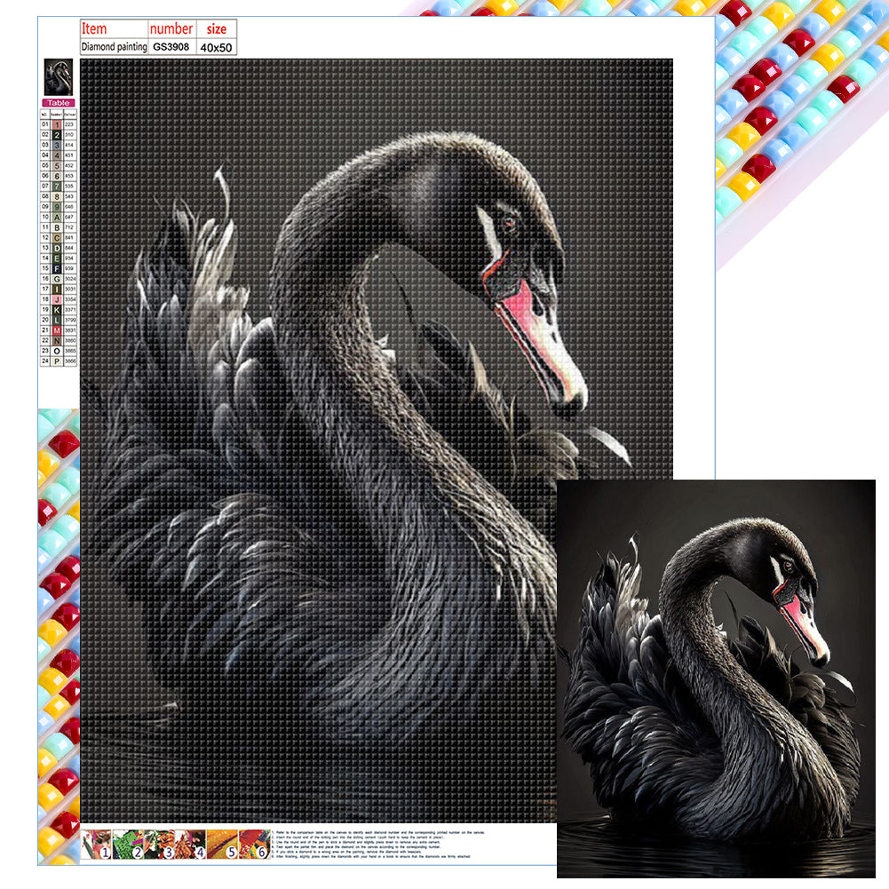 Black Swan 40*50CM(Canvas) Full Square Drill Diamond Painting