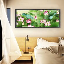 Load image into Gallery viewer, Mona Lisa Brand - Red Lotus In The Sunlight - 200*75CM 11CT 3 Stamped Cross Stitch
