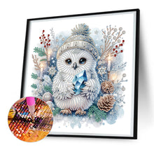 Load image into Gallery viewer, Winter Owl 30*30CM(Canvas) Partial Special Shaped Drill Diamond Painting
