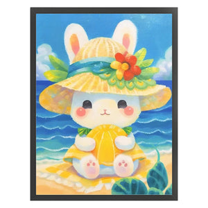 Huancan - Beach Bunny - 40*55CM 11CT 3 Stamped Cross Stitch