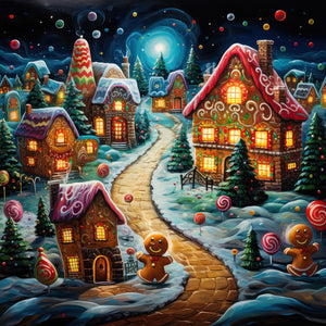 Christmas Eve 30*30CM(Canvas) Full Round Drill Diamond Painting
