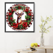 Load image into Gallery viewer, Reindeer With Garland 30*30CM(Canvas) Full Round Drill Diamond Painting
