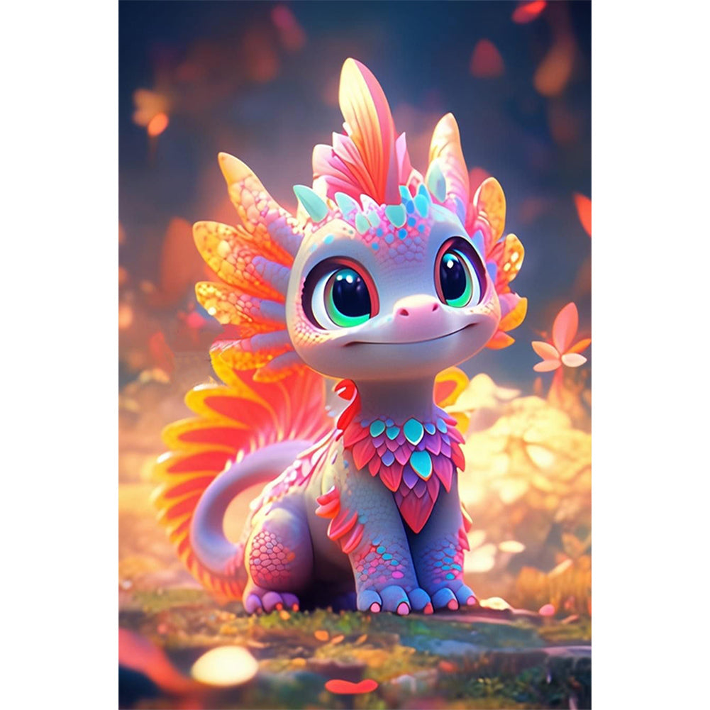 Glow Dragon 40*60CM(Canvas) Full Round Drill Diamond Painting