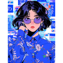 Load image into Gallery viewer, Yishu - Girl With Short Hair - 40*53CM 11CT 3 Stamped Cross Stitch
