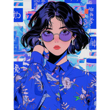 Load image into Gallery viewer, Yishu - Girl With Short Hair - 40*53CM 11CT 3 Stamped Cross Stitch

