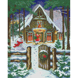 Joy Sunday - Santa Claus Arrives - 38*48CM 14CT 2 Stamped Cross Stitch