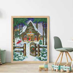 Joy Sunday - Santa Claus Arrives - 38*48CM 14CT 2 Stamped Cross Stitch