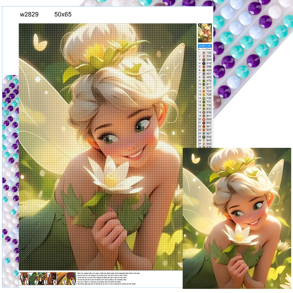 Fairy Pixie 50*65CM(Canvas) Full Round Drill Diamond Painting