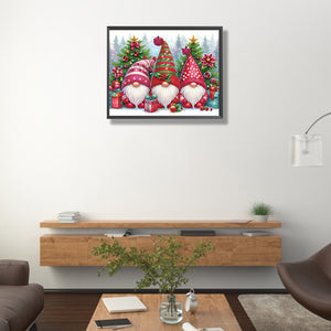 Gnome Red 40*50CM(Canvas) Partial Special Shaped Drill Diamond Painting