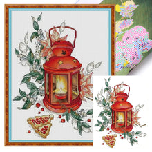 Load image into Gallery viewer, Joy Sunday - Red Lantern - 27*34CM 14CT 2 Stamped Cross Stitch
