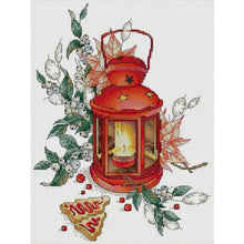 Load image into Gallery viewer, Joy Sunday - Red Lantern - 27*34CM 14CT 2 Stamped Cross Stitch
