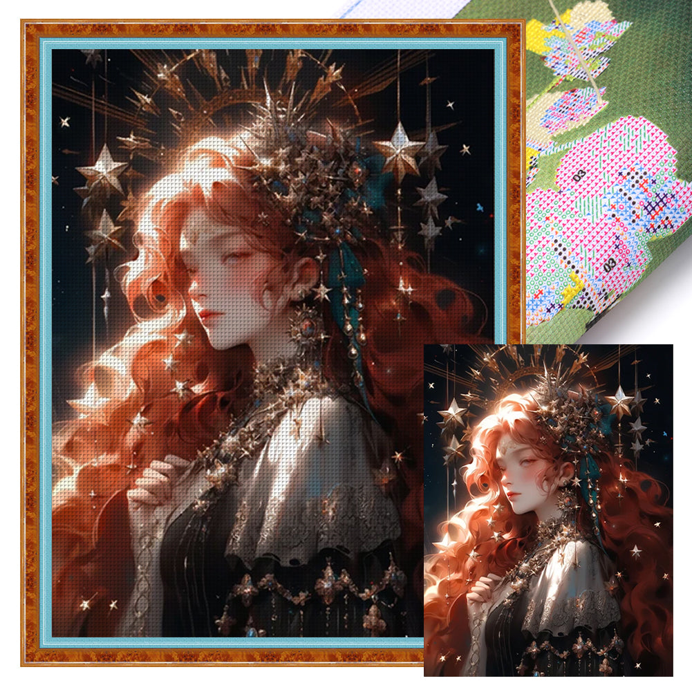 Huancan - Warm Colors Of A Classic Beauty - 40*55CM 11CT 3 Stamped Cross Stitch