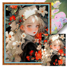 Load image into Gallery viewer, Yishu - Flower Girl - 50*65CM 11CT 3 Stamped Cross Stitch
