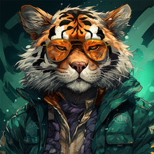 Load image into Gallery viewer, Anthropomorphic Tiger 40*40CM(Canvas) Full Round Drill Diamond Painting
