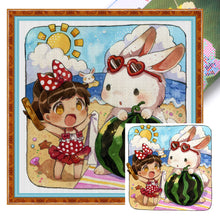 Load image into Gallery viewer, Yishu - Summer Beach Party - 50*50CM 11CT 3 Stamped Cross Stitch
