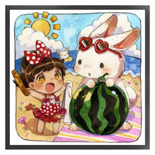 Load image into Gallery viewer, Yishu - Summer Beach Party - 50*50CM 11CT 3 Stamped Cross Stitch

