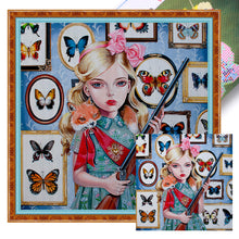 Load image into Gallery viewer, Yishu - Girl - 50*50CM 11CT 3 Stamped Cross Stitch
