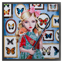 Load image into Gallery viewer, Yishu - Girl - 50*50CM 11CT 3 Stamped Cross Stitch
