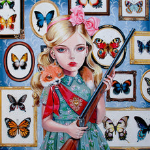 Load image into Gallery viewer, Yishu - Girl - 50*50CM 11CT 3 Stamped Cross Stitch
