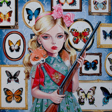 Load image into Gallery viewer, Yishu - Girl - 50*50CM 11CT 3 Stamped Cross Stitch
